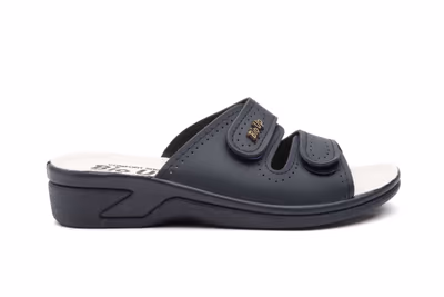 Zuecos Mujer Piel Azul Hebilla BioUp - 3