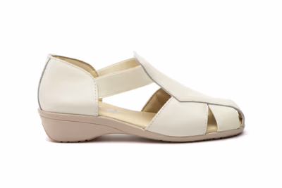 Sandalias Mujer Piel Hielo Elástico Cuña - 3