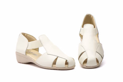 Sandalias Mujer Piel Hielo Elástico Cuña