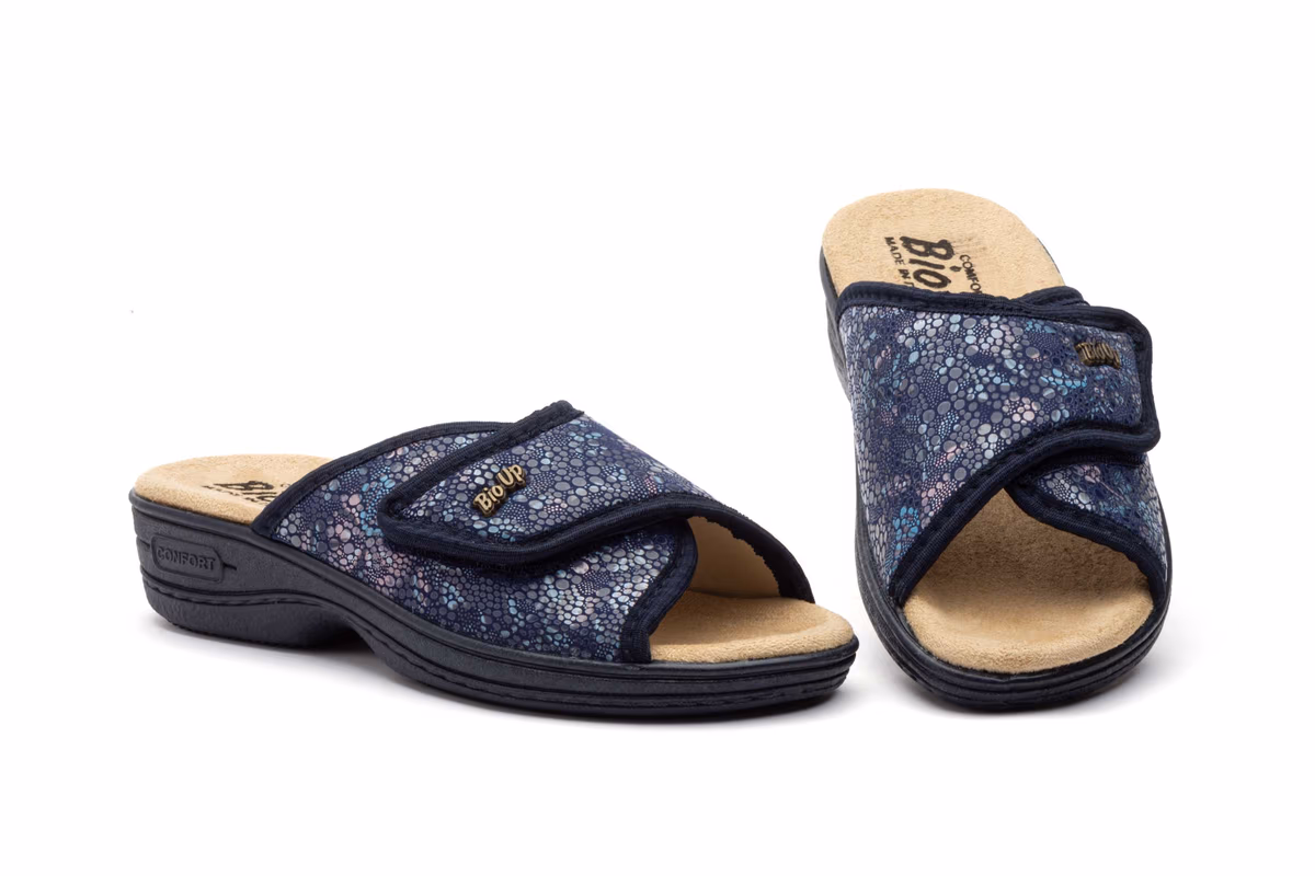 Sandalias Mujer Licra Ida Marino Velcro BioUp