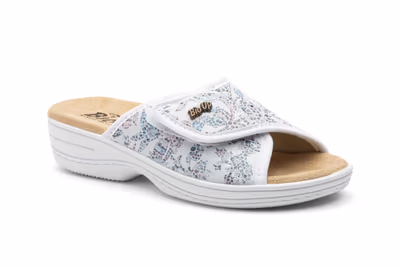 Sandalias Mujer Licra Ida Blanco Velcro BioUp - 2