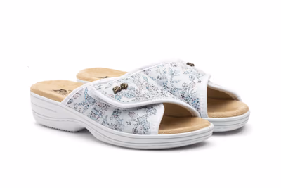 Sandalias Mujer Licra Ida Blanco Velcro BioUp - 5