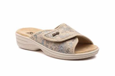 Sandalias Mujer Licra Ida Beige Velcro BioUp - 2