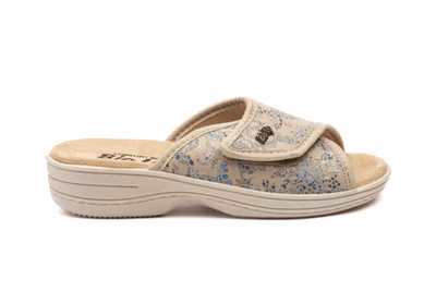 Sandalias Mujer Licra Ida Beige Velcro BioUp - 3