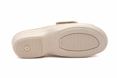 Sandalias Mujer Licra Ida Beige Velcro BioUp - 4