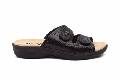 Zuecos Mujer Piel Negro Velcro BioUp - 3