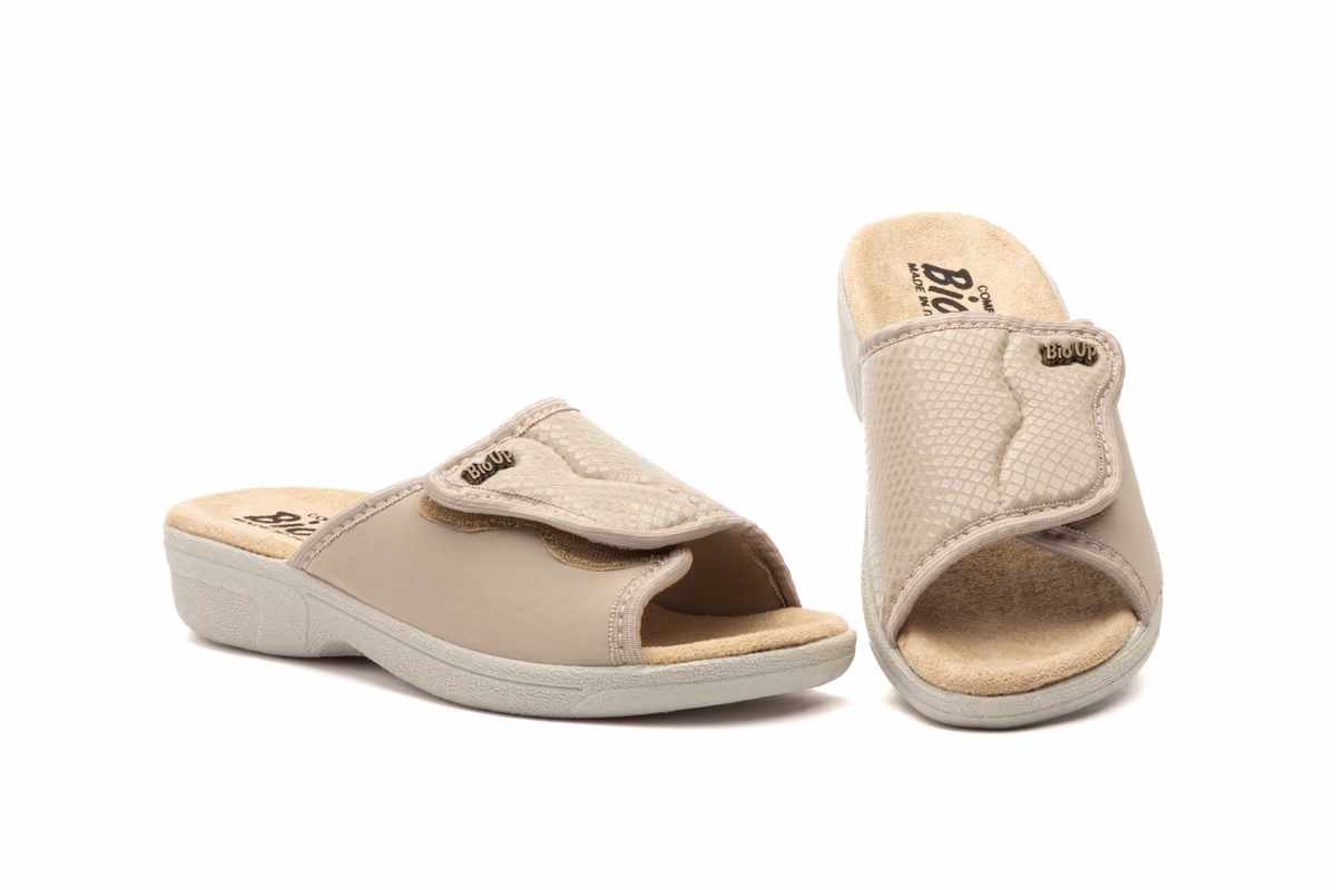 Sandalias Mujer Licra Beige BioUp