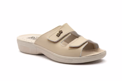 Zuecos Mujer Piel Beige Velcro BioUp - 2