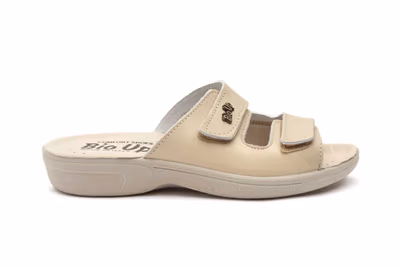 Zuecos Mujer Piel Beige Velcro BioUp - 3