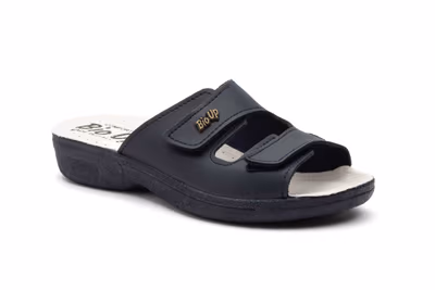 Zuecos Mujer Piel Azul Velcro BioUp - 2