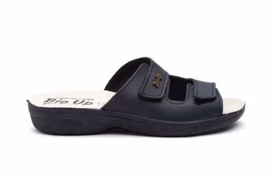 Zuecos Mujer Piel Azul Velcro BioUp - 3