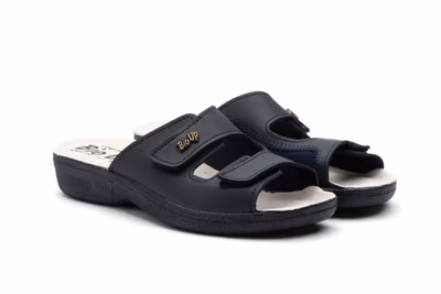 Zuecos Mujer Piel Azul Velcro BioUp - 6