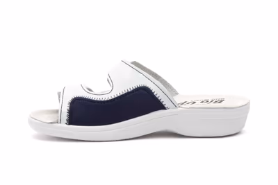 Zuecos Mujer Piel Blanco Velcro BioUp - 4