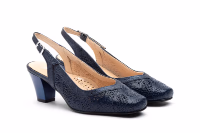 Zapatos Mujer Piel Marino  - 5