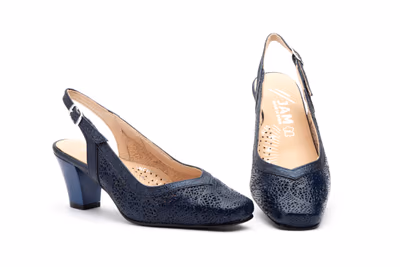 Zapatos Mujer Piel Marino 