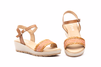 Sandalias Mujer Trenzado Cuero