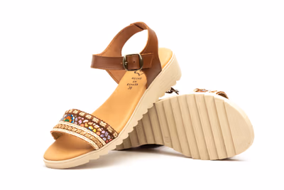 Sandalias Mujer Piel Cuero Multi - 6