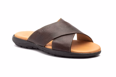 Sandalias Hombre Piel Marrón - 2