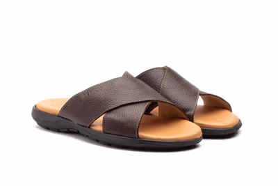Sandalias Hombre Piel Marrón - 5