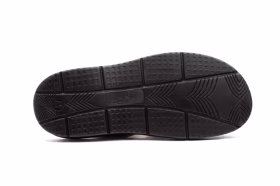 Sandalias Hombre Piel Negro Velcro - 4