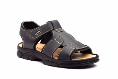 Sandalias Californiana Bio Hombre Piel Negro Morxiva - 2