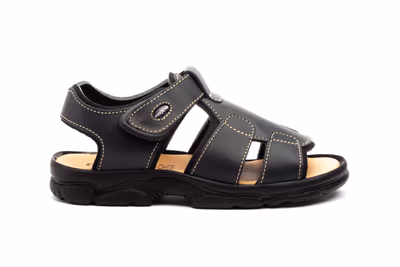 Sandalias Californiana Bio Hombre Piel Negro Morxiva - 3