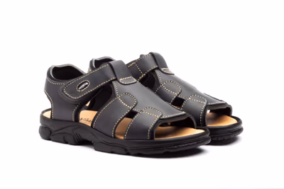 Sandalias Californiana Bio Hombre Piel Negro Morxiva - 5