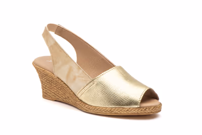Sandalias Mujer Piel Dorado - 2