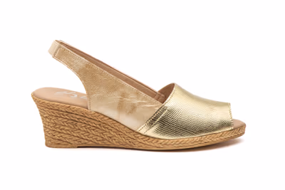 Sandalias Mujer Piel Dorado - 3