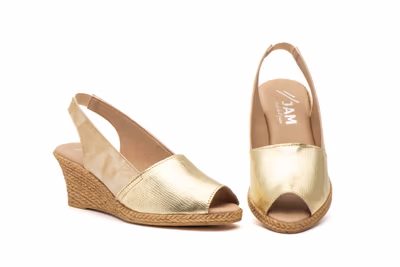 Sandalias Mujer Piel Dorado