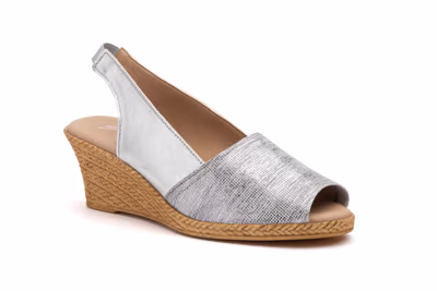 Sandalias Mujer Piel Plata - 2