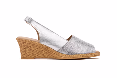 Sandalias Mujer Piel Plata - 3