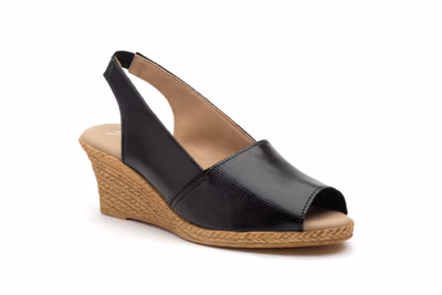 Sandalias Mujer Piel Negro - 2