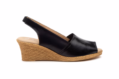 Sandalias Mujer Piel Negro - 3