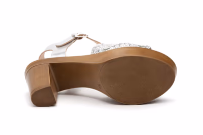 Sandalias Mujer Piel Plata - 4