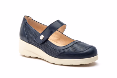 Zapatos Mujer Piel Marino - 2