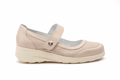 Zapatos Mujer Piel Beige - 3