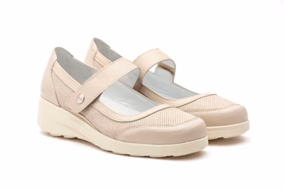 Zapatos Mujer Piel Beige - 5