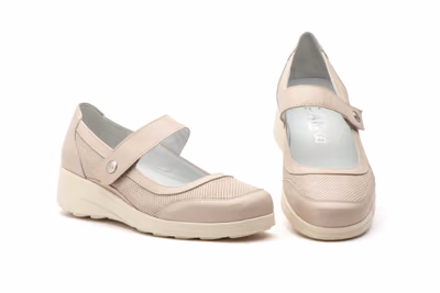 Zapatos Mujer Piel Beige