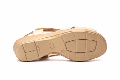 Sandalias Mujer Piel Platino Gel  - 4