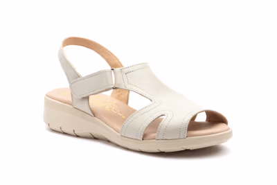 Sandalias Mujer Piel Beige - 2