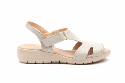 Sandalias Mujer Piel Beige - 3