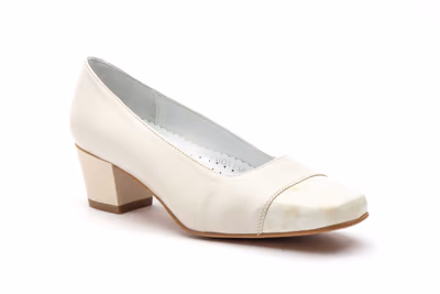 Zapatos Mujer Piel Beige Tacón - 2