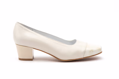 Zapatos Mujer Piel Beige Tacón - 3