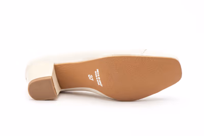 Zapatos Mujer Piel Beige Tacón - 4