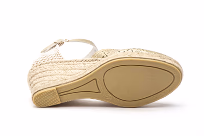 Alpargata Yute Mujer Platino Láser - 3