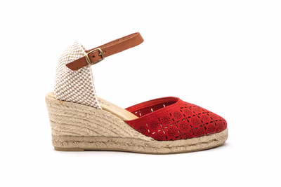Alpargata Yute Mujer Rojo Láser - 3