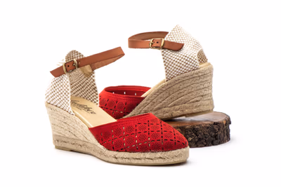 Alpargata Yute Mujer Rojo Láser - 6