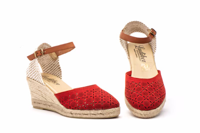 Alpargata Yute Mujer Rojo Láser