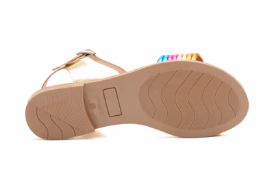 Sandalias Mujer Piel Platino Metal Multi - 4